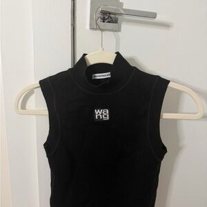 Alexander Wang Black Sleeveless Mock Neck Tank